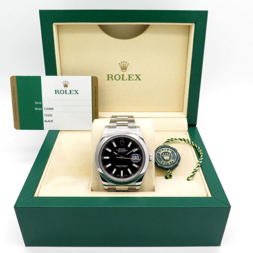 Alternative view of Rolex 116300 Datejust II with Black Stick Dial on Oyster