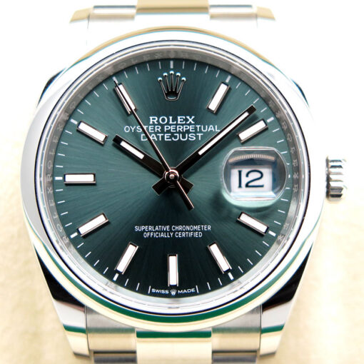 Rolex 126200 Datejust with Mint Green Stick Dial on Oyster - Image 3