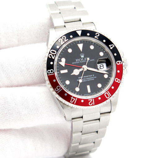 Rolex CPO 16710 GMT Master II with Red & Black Bezel