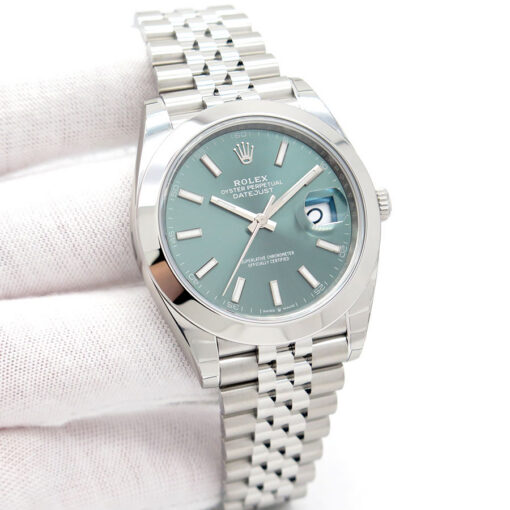 Rolex 126300 Datejust 41 with Mint Green Dial on Jubilee