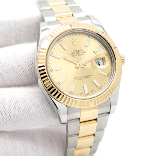 Rolex 116333 Datejust II 18K/SS with Champagne Stick Dial on Oyster