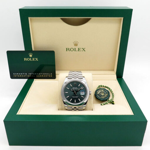 Rolex 126300 Datejust 41 with Mint Green Dial on Jubilee - Image 2