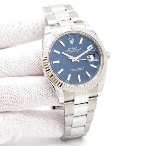 Rolex 126334 Datejust 41 with Blue Stick Dial on Oyster