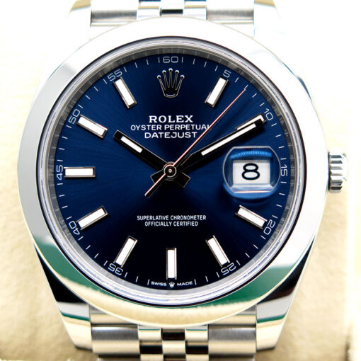 Rolex 126300 Datejust 41 with Blue Stick Dial on Jubilee - Image 3