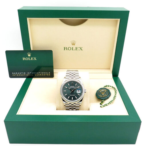 Rolex 126200 Datejust with Mint Green Stick Dial on Jubilee - Image 2