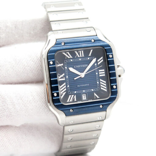 Cartier WSSA0048 Santos de Cartier Large Blue PVD