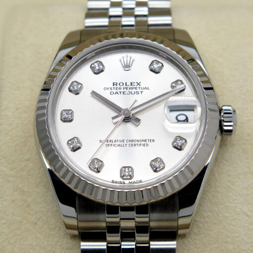 Rolex 178274 Datejust with Silver Diamond Dial on Jubilee - Image 3
