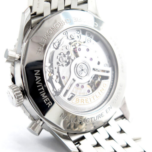 Breitling AB0137 Navitimer B01 Chronograph 46mm with Black Dial on Bracelet - Image 5