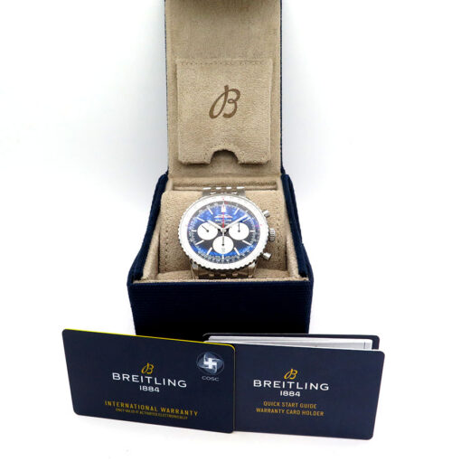 Breitling AB0137 Navitimer B01 Chronograph 46mm with Black Dial on Bracelet - Image 2