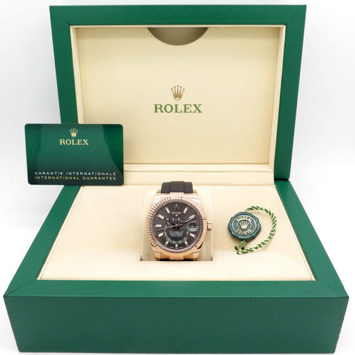 Rolex 326235 Skydweller 18K Rose Gold with Slate Dial on Oysterflex - Image 2