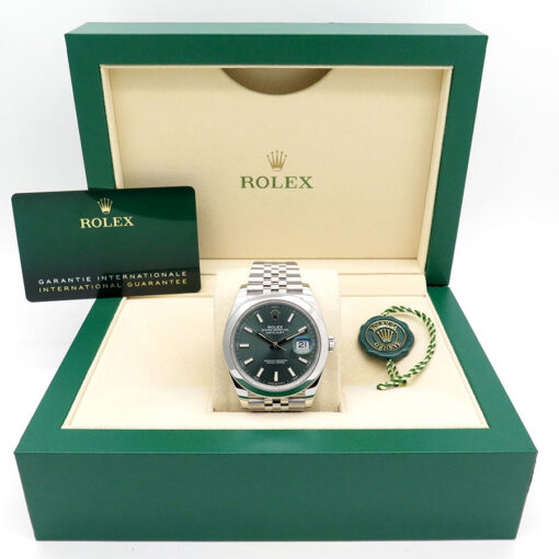 Rolex 126300 Datejust 41 with Mint Green Dial on Jubilee - Image 2