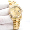 Rolex 118348 Day Date 36 18K Yellow Gold with Champagne Diamond Dial / Bezel