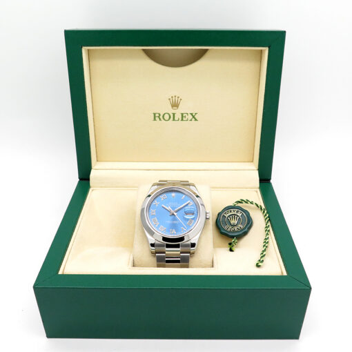 Rolex 116300 Datejust II with Azzurro Roman Dial on Oyster - Image 2