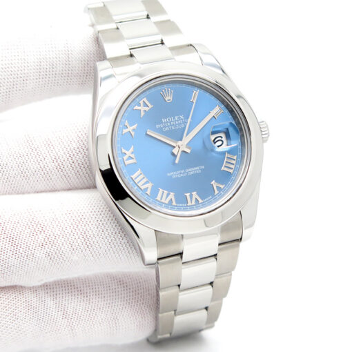 Rolex 116300 Datejust II with Azzurro Roman Dial on Oyster