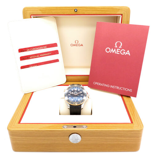 Omega Seamaster Diver 300m 18K/SS with Black Dial on Strap - Image 2