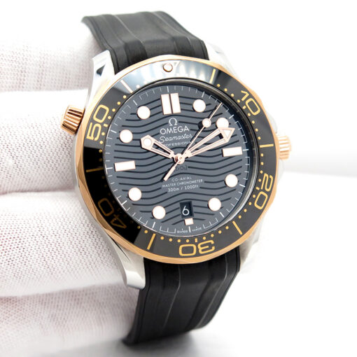 Omega Seamaster Diver 300m 18K/SS with Black Dial on Strap