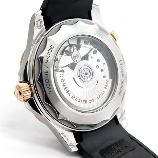 Omega Seamaster Diver 300m 18K/SS with Black Dial on Strap - Image 4