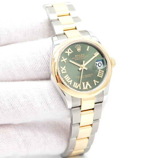 Rolex 278243 Datejust 18K/SS with Olive Green Roman Diamond "VI" Dial on Oyster