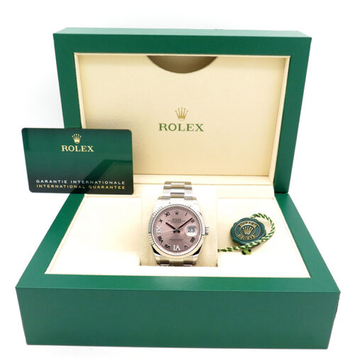 Rolex 126234 Datejust with Pink Roman Diamond “VI” and “IX” Dial on Oyster - Image 2