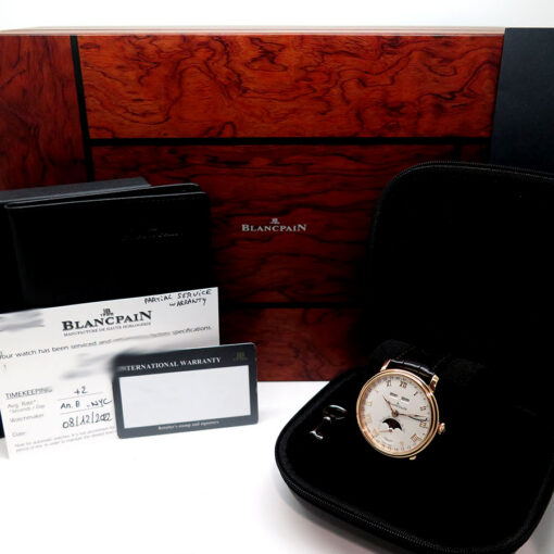 Alternative view of Blancpain Villeret Quantième Complete Calendar 18K Rose Gold