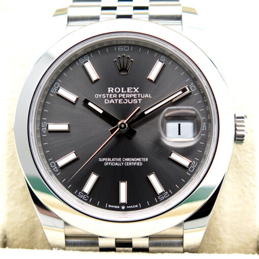 Rolex 126300 Datejust 41 with Slate Stick Dial on Jubilee - Image 3