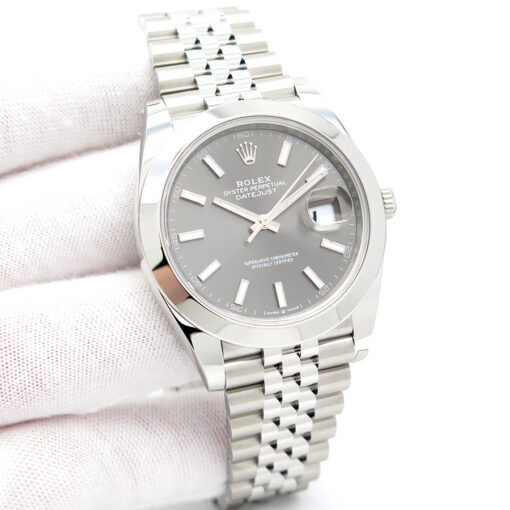 Rolex 126300 Datejust 41 with Slate Stick Dial on Jubilee