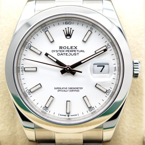 Rolex 126300 Datejust 41 with White Stick Dial on Oyster - Image 3