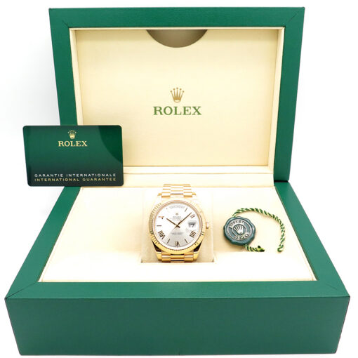 Rolex 228238 Day Date 40 18K Yellow Gold with Silver Roman Dial - Image 2