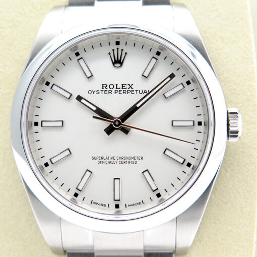 Rolex CPO 114300 Oyster Perpetual with White Dial - Image 3