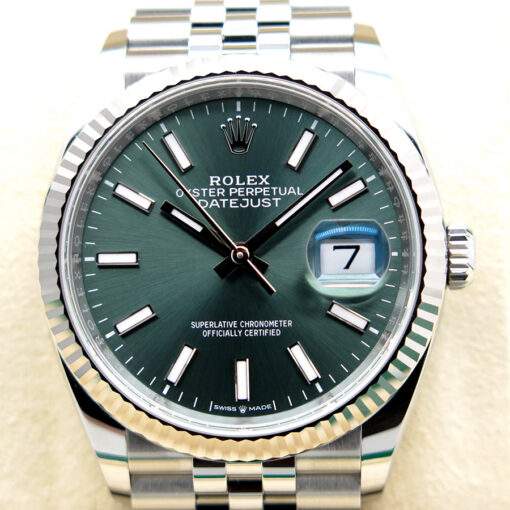 Rolex 126234 Datejust with Mint Green Dial on Jubilee - Image 3