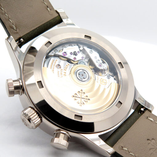 Patek Philippe 5924G Calatrava Pilot Travel Time Chronograph with Green Dial - Image 4