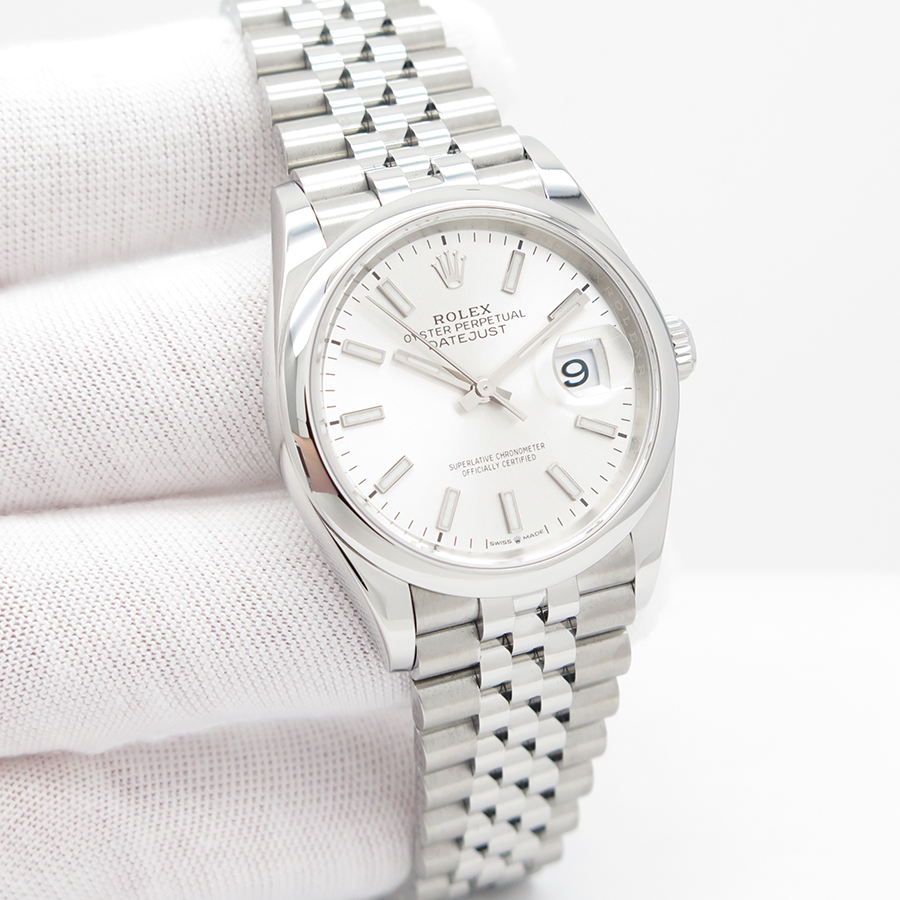 Rolex 126200 Datejust with Silver Stick Dial on Jubilee