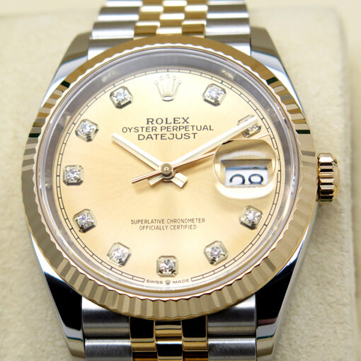 Rolex 126233 Datejust 18K/SS with Champagne Diamond Dial on Jubilee - Image 3