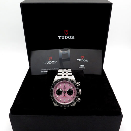 Alternative view of Tudor 79360N Black Bay Chronograph with Pink Dial