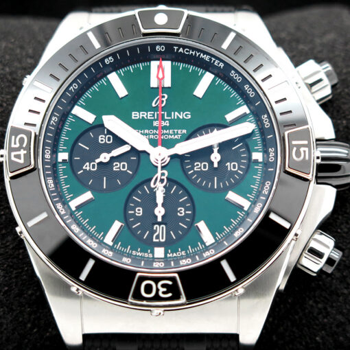 Breitling AB0136 Super Chronomat B01 44mm on Strap with Green Dial - Image 3