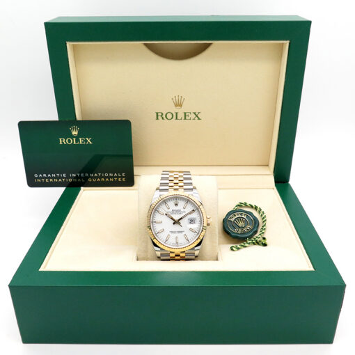 Rolex 126233 Datejust 18K/SS with White Stick Dial on Jubilee - Image 2