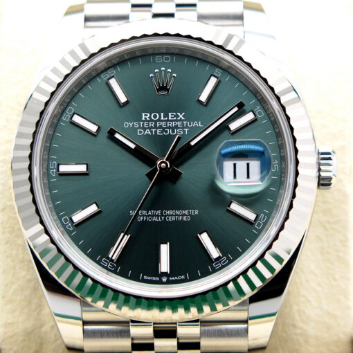 Rolex 126334 Datejust 41 with Mint Green Dial on Jubilee - Image 3