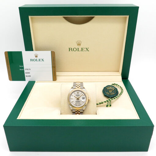 Rolex 279173 Datejust 18K/SS with Silver Stick Dial on Jubilee - Image 2