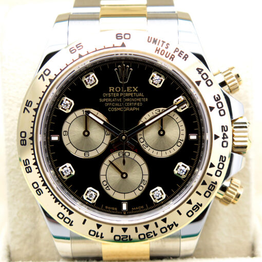 Rolex 126503 Cosmograph Daytona 18K/SS with Black Diamond Dial - Image 3