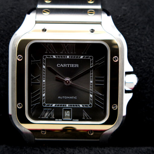 Cartier W2SA0030 Santos de Cartier Large 18K/SS Automatic with Grey Dial - Image 4