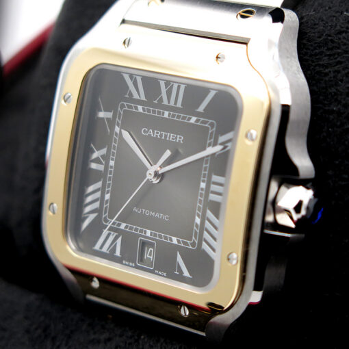 Cartier W2SA0030 Santos de Cartier Large 18K/SS Automatic with Grey Dial - Image 3