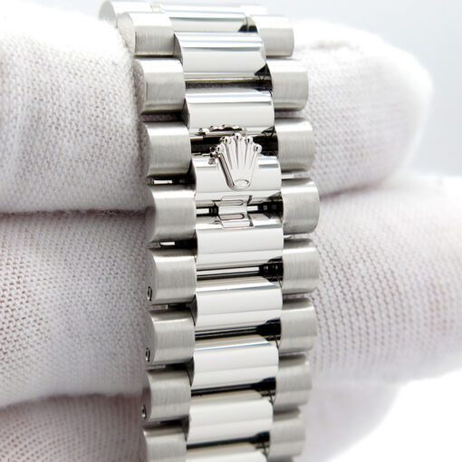 Rolex 228206 Day Date 40 Platinum with Ice Blue Diagonal Motif Dial - Image 7