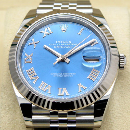 Rolex 126334 Datejust 41 with Blue Azzurro Dial on Jubilee - Image 3