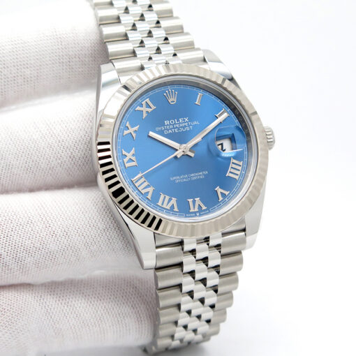 Rolex 126334 Datejust 41 with Blue Azzurro Dial on Jubilee