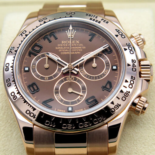 Rolex 116505 Cosmograph Daytona 18K Rose Gold with Chocolate Arabic Dial - Image 3