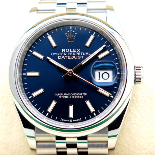 Rolex 126200 Datejust with Blue Stick Dial on Jubilee - Image 3