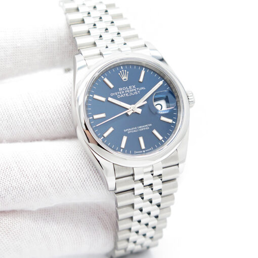Rolex 126200 Datejust with Blue Stick Dial on Jubilee