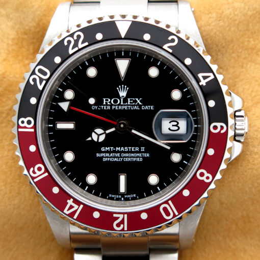 ROLEX GMT-MASTER II Ref.16710 Z番 黒赤ベゼル Rolex 16710 GMT Master II with Red/Black Bezel - DavidSW