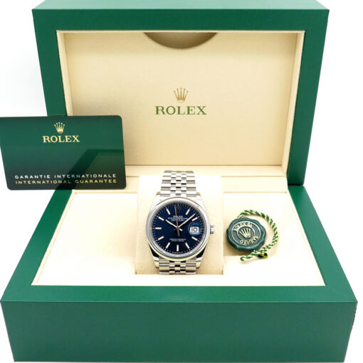 Rolex 126200 Datejust with Blue Stick Dial on Jubilee - Image 2