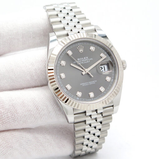 Rolex 126334 Datejust 41 with Slate Diamond Dial on Jubilee